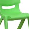 Flash Furniture Green Plastic Stackable School Chair with 12" Seat Height, PK2 2-YU-YCX-001-GREEN-GG - alternate 3